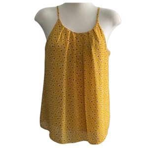 DNA COUTURE Women’s Pleated Tank Floral Size M LIKE NEW